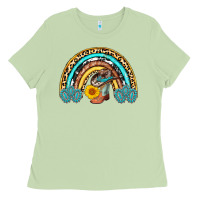 Matcha cowboy boots and hat rainbow Ladies Tee - AdoDesignShop