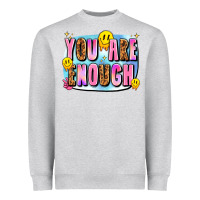 Heather Grey you are enough Heavyweight Sweatshirt - JahusDesignShop