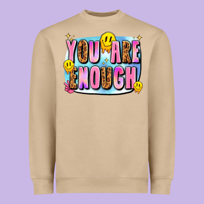 You Are Enough Heavyweight Sweatshirt Designed By Jahusdesignshop