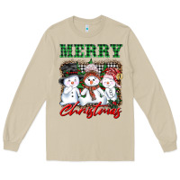 Mushroom merry christmas snowman Long Sleeve Tee - AdoDesignShop