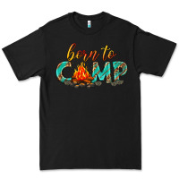 Black born to camp Premium Tee - texasbilliewilder