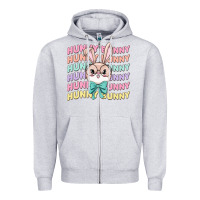 Heather Grey hunny bunny Zipper Hoodie - MaliasSmallBusiness