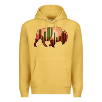 Antique Gold Cactus Bison Silhouette Premium Hoodie - Bettercallsaul