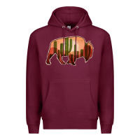 Burgundy Cactus Bison Silhouette Premium Hoodie - Bettercallsaul