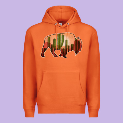 Cactus Bison Silhouette Premium Hoodie Designed By Bettercallsaul