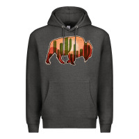 Charcoal Heather Cactus Bison Silhouette Premium Hoodie - Bettercallsaul
