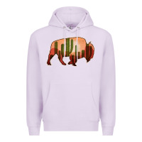 Lilac Cactus Bison Silhouette Premium Hoodie - Bettercallsaul