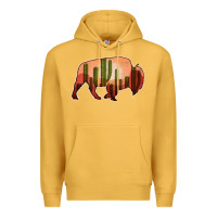 Mustard Cactus Bison Silhouette Premium Hoodie - Bettercallsaul