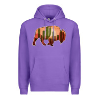 Purple Cactus Bison Silhouette Premium Hoodie - Bettercallsaul