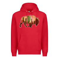 Red Cactus Bison Silhouette Premium Hoodie - Bettercallsaul