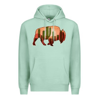 Seafoam Cactus Bison Silhouette Premium Hoodie - Bettercallsaul