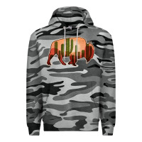 Slate Camo Cactus Bison Silhouette Premium Hoodie - Bettercallsaul