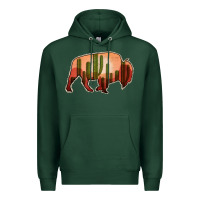 Sports Green Cactus Bison Silhouette Premium Hoodie - Bettercallsaul