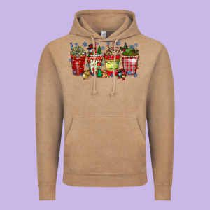 Christmas Drink Vintage Hoodie Designed By Cowhidedigitalart