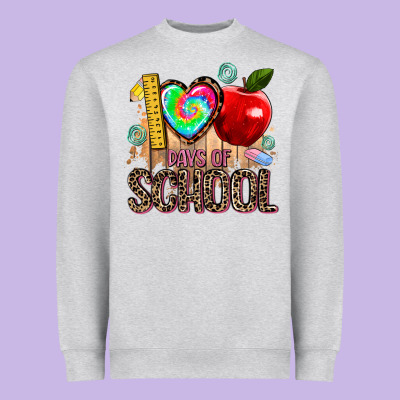 100 Days Of School Heavyweight Sweatshirt Designed By Adodesignshop