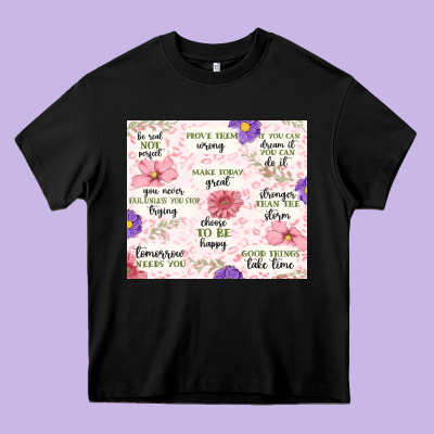 Positive Quotes Heavy Core Tee Designed By Maliassmallbusiness
