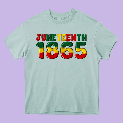 Juneteenth 1865 Heavy Core Tee Designed By Artiststas
