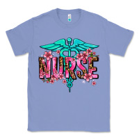 Colony Blue floral nurse Classic Tee - AdoDesignShop