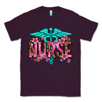 Plum floral nurse Classic Tee - AdoDesignShop
