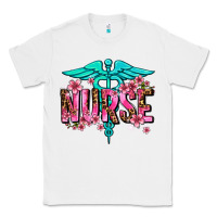 White floral nurse Classic Tee - AdoDesignShop