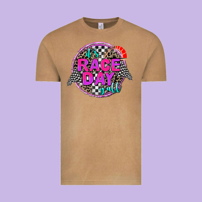 It's Race Day Y'all Vintage Tee Designed By Adodesignshop