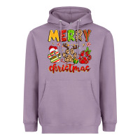 Lavender merry christmas paws Heavyweight Hoodie - MaliasSmallBusiness