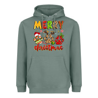 Sage merry christmas paws Heavyweight Hoodie - MaliasSmallBusiness