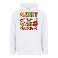 White merry christmas paws Heavyweight Hoodie - MaliasSmallBusiness