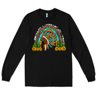 Black indian headdress cactus and sunflowers rainbow Long Sleeve Tee - Artiststas