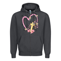 Smoke heart cross Zipper Hoodie - MaliasSmallBusiness
