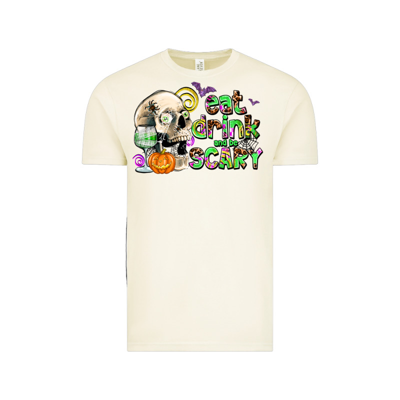 Eat Drınk And Be Scary Vintage Tee by AdoDesignShop | Teevron