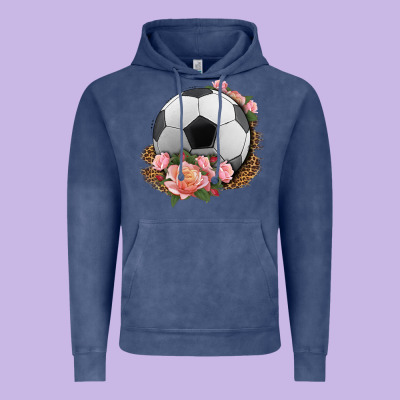 Western Soccer With Roses Vintage Hoodie Designed By Hra Design Shop
