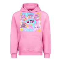 Fuchsia Pink sarcastic wtf Urban Hoodie - TumblerDesignByShophia