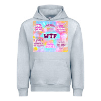 Heather Grey sarcastic wtf Urban Hoodie - TumblerDesignByShophia