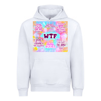 White sarcastic wtf Urban Hoodie - TumblerDesignByShophia