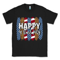 Black happy 4th of july brushstrokes Classic Tee - BundleAndBundleShop
