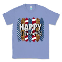 Colony Blue happy 4th of july brushstrokes Classic Tee - BundleAndBundleShop