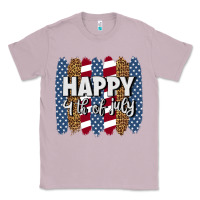 Lilac happy 4th of july brushstrokes Classic Tee - BundleAndBundleShop