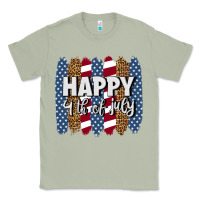 Matcha happy 4th of july brushstrokes Classic Tee - BundleAndBundleShop