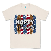 Natural happy 4th of july brushstrokes Classic Tee - BundleAndBundleShop