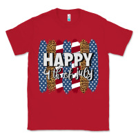 Red happy 4th of july brushstrokes Classic Tee - BundleAndBundleShop