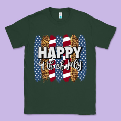 Happy 4th Of July Brushstrokes Classic Tee Designed By Bundleandbundleshop
