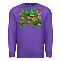 Purple Happy St. Patricks Day Premium Sweatshirt - BundleAndBundleShop