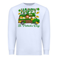 White Happy St. Patricks Day Premium Sweatshirt - BundleAndBundleShop