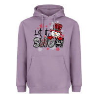 Lavender let it snow sowman snowflake Heavyweight Hoodie - MaliasSmallBusiness