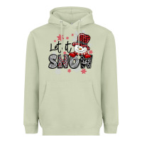 Matcha let it snow sowman snowflake Heavyweight Hoodie - MaliasSmallBusiness