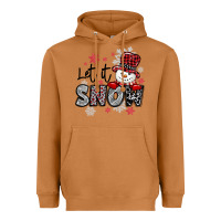 Meerkat let it snow sowman snowflake Heavyweight Hoodie - MaliasSmallBusiness