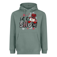 Sage let it snow sowman snowflake Heavyweight Hoodie - MaliasSmallBusiness