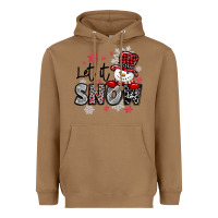 Toasted Coconut let it snow sowman snowflake Heavyweight Hoodie - MaliasSmallBusiness