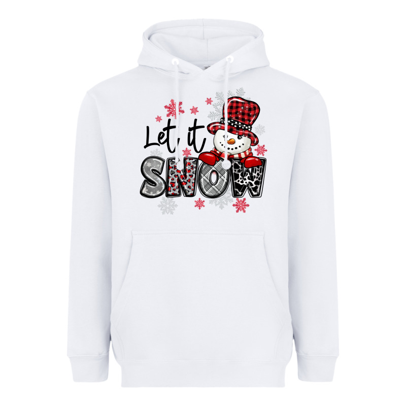 Let It Snow Sowman Snowflake Heavyweight Hoodie by MaliasSmallBusiness | Teevron
